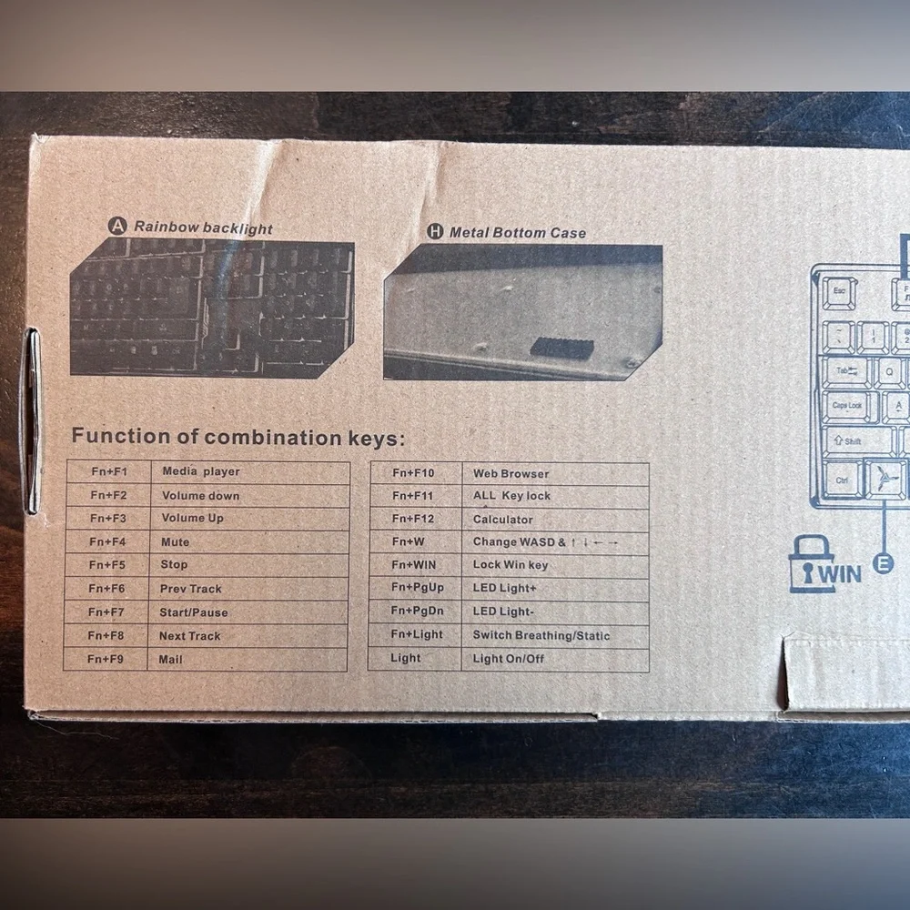 Skytech Gaming Keyboard K-1000 RGB Backlit Keys New In Box